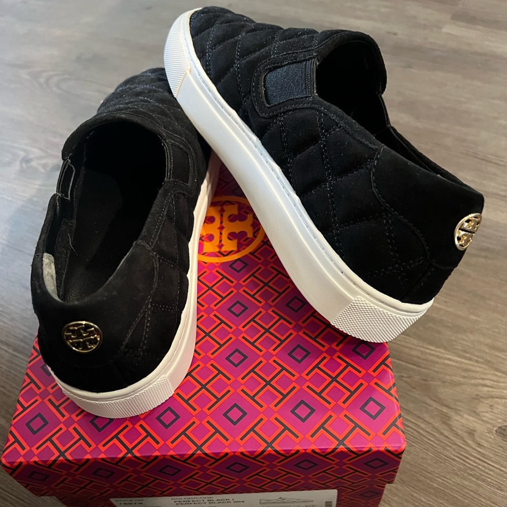 Tori Burch Suede Slip Ons